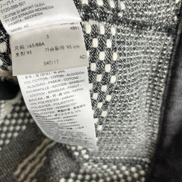 Levi's Made And Crafted Wool Fringe Jacket Womens Large Cream Boho Trucker - Picture 11 of 14